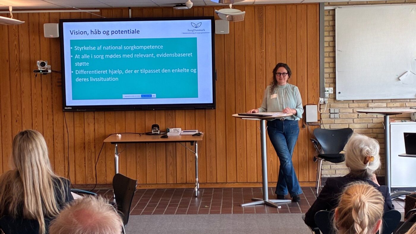 Mai-Britt Guldin ved SorgDanmarks velkomstarrangement