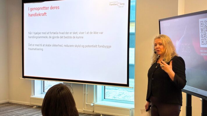 Birgitte Sofia Horsten, direktør i Dansk Center for Familier & Sorg, i Kommuneqarfik Sermersooq